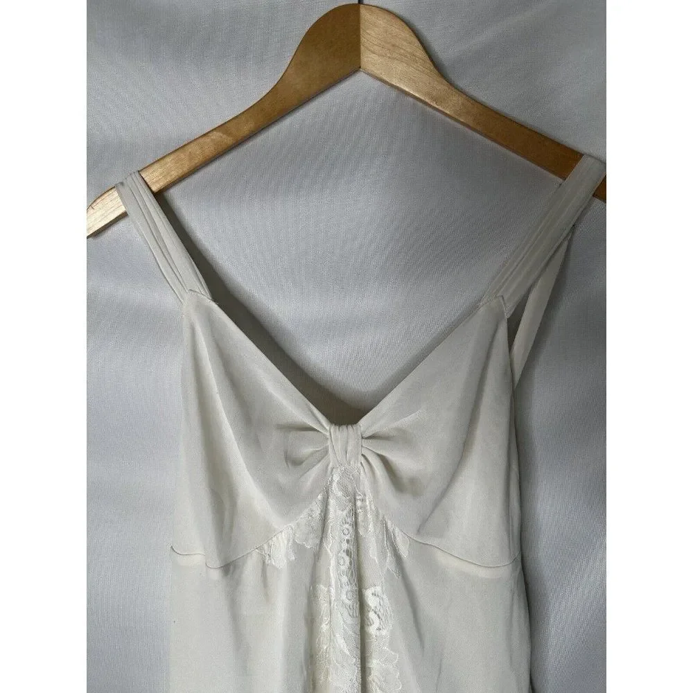 Vintage Oscar de la Renta Pink Label Slip lingerie gown stunning chiffon XL